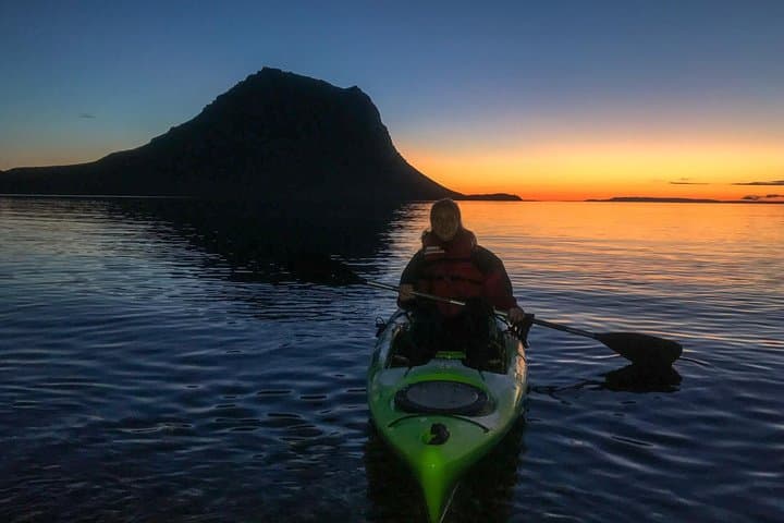 Midnight Sun Kayaking Adventure by Mt. Kirkjufell 3