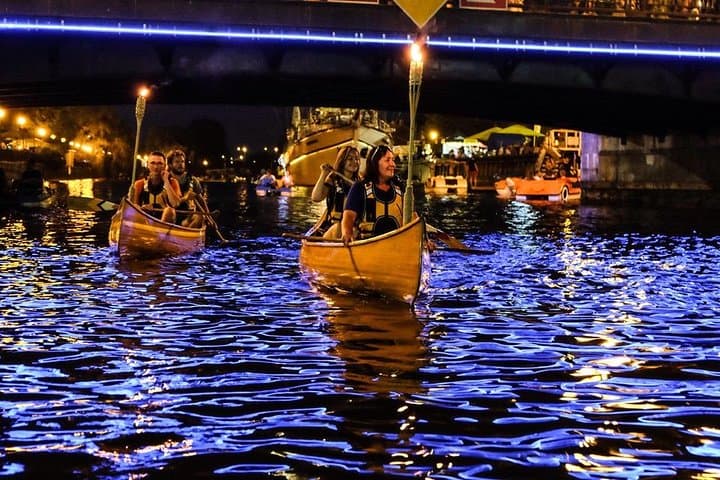 Night Canoe City Tour in Klaipeda 4