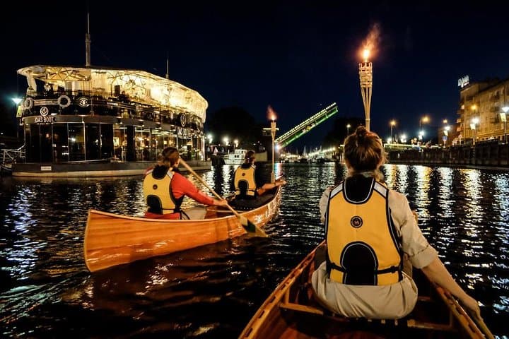 Night Canoe City Tour in Klaipeda 2