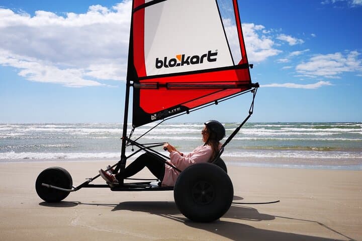 Wild Beach single handed Blokart Safari 4