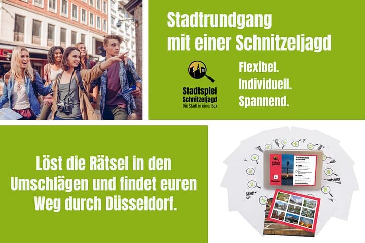 City game scavenger hunt Düsseldorf - independent city tour I discovery tour 2
