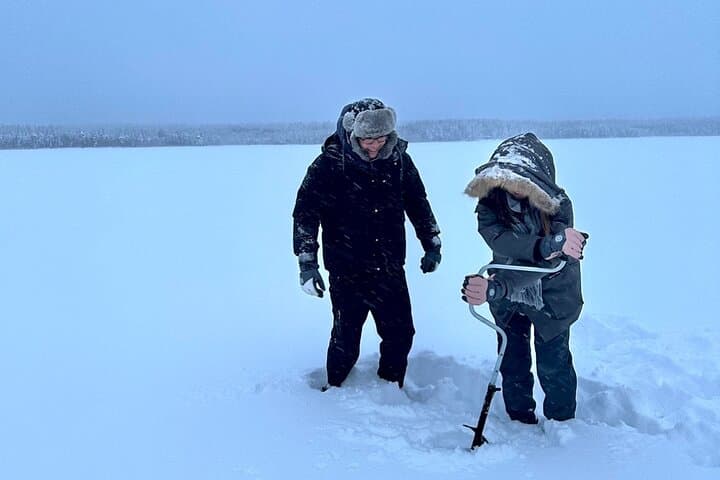 Ice Fishing on Lake Kuoksa 5