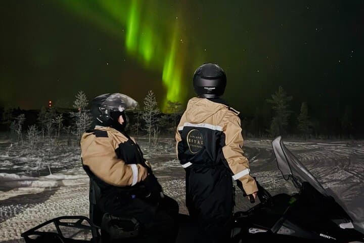 Arctic Aurora Chase by Snowmobile 3