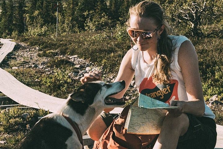 Mountain walk with husky companion 5
